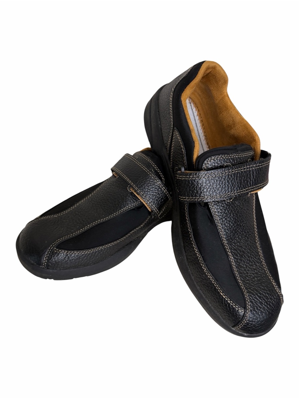 Men's Black Slip-On Loafers with Tan Interior